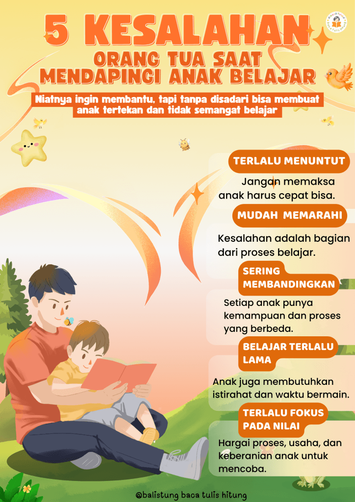 5 Kesalahan Orang Tua Saat Mendampingi Anak Belajar