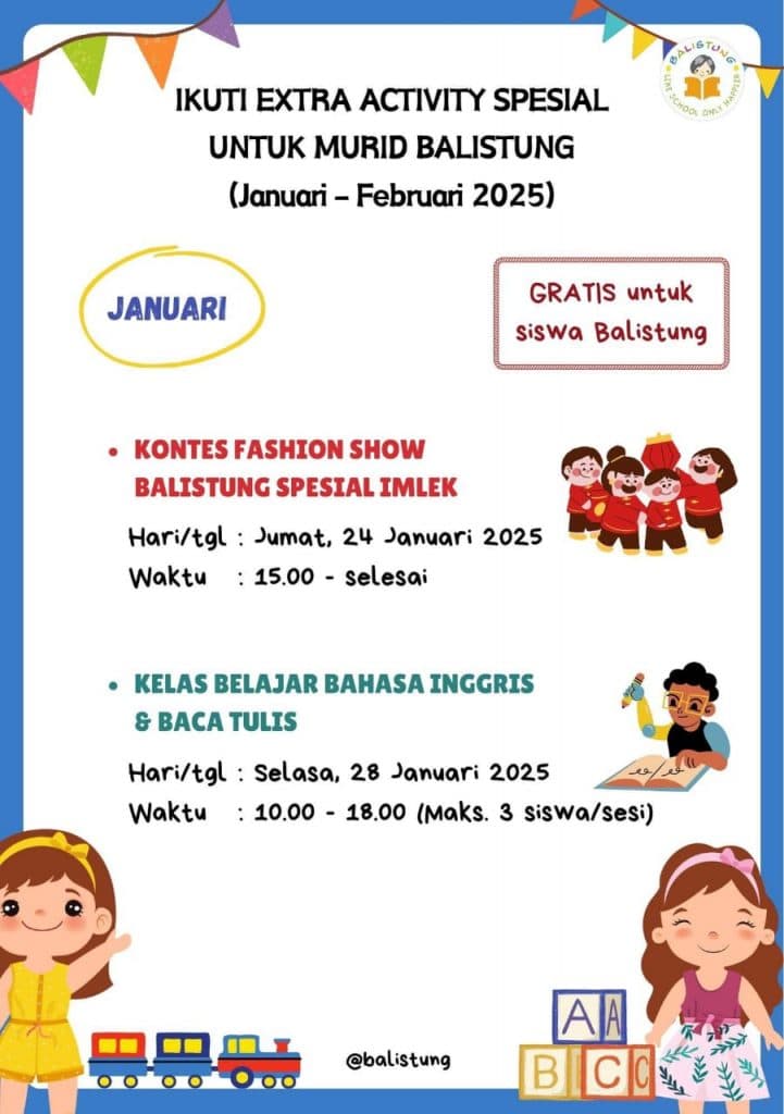Extra Activity Spesial untuk Murid Balistung!
