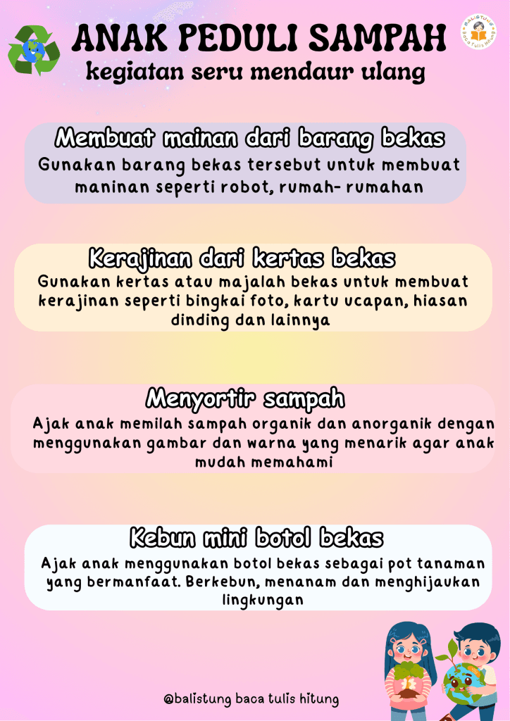 Anak Peduli Sampah: Kegiatan Seru untuk Belajar Daur Ulang