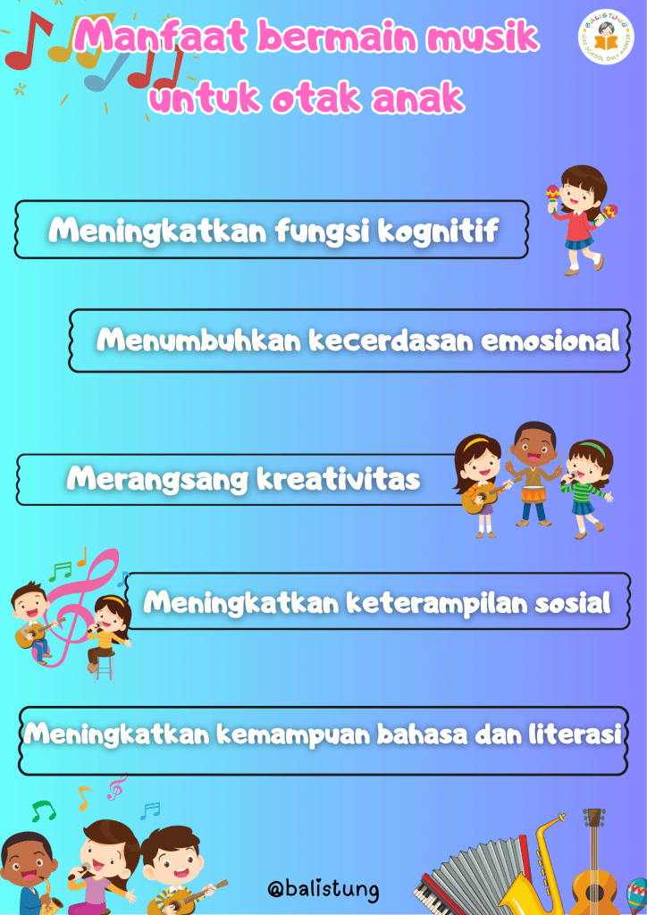 Manfaat bermain musik untuk otak anak