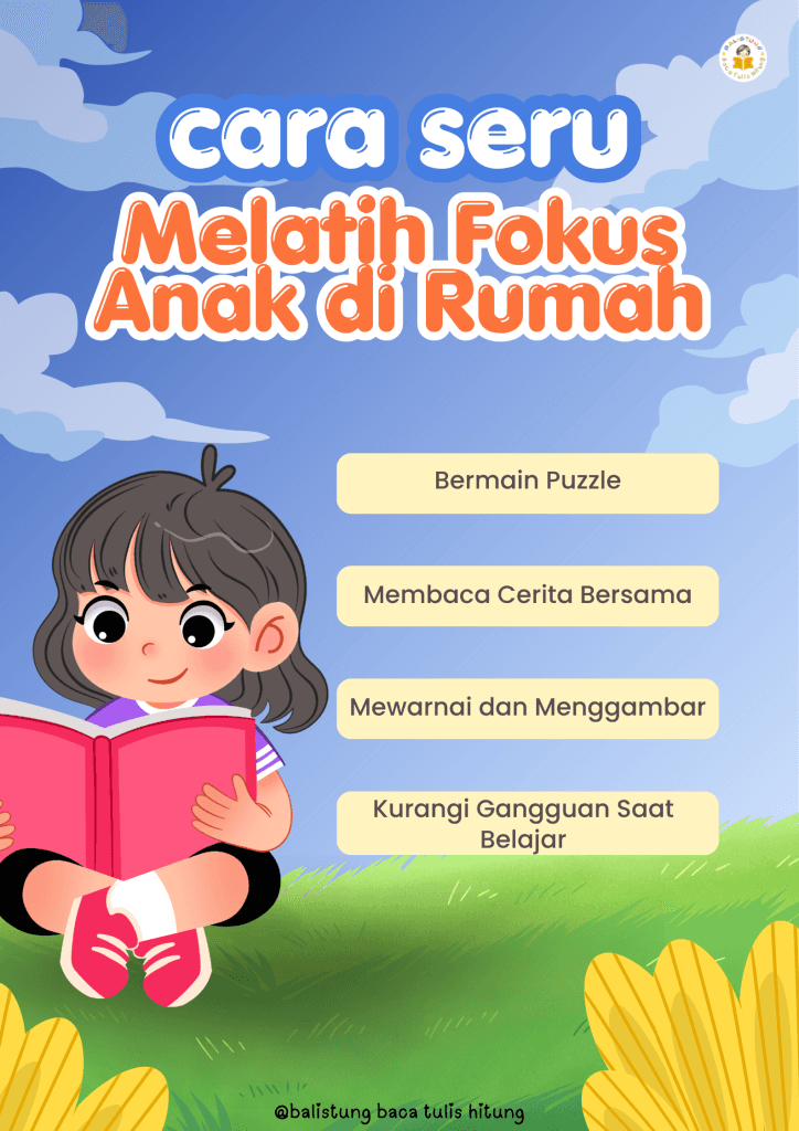 Cara Seru Melatih Fokus Anak di Rumah